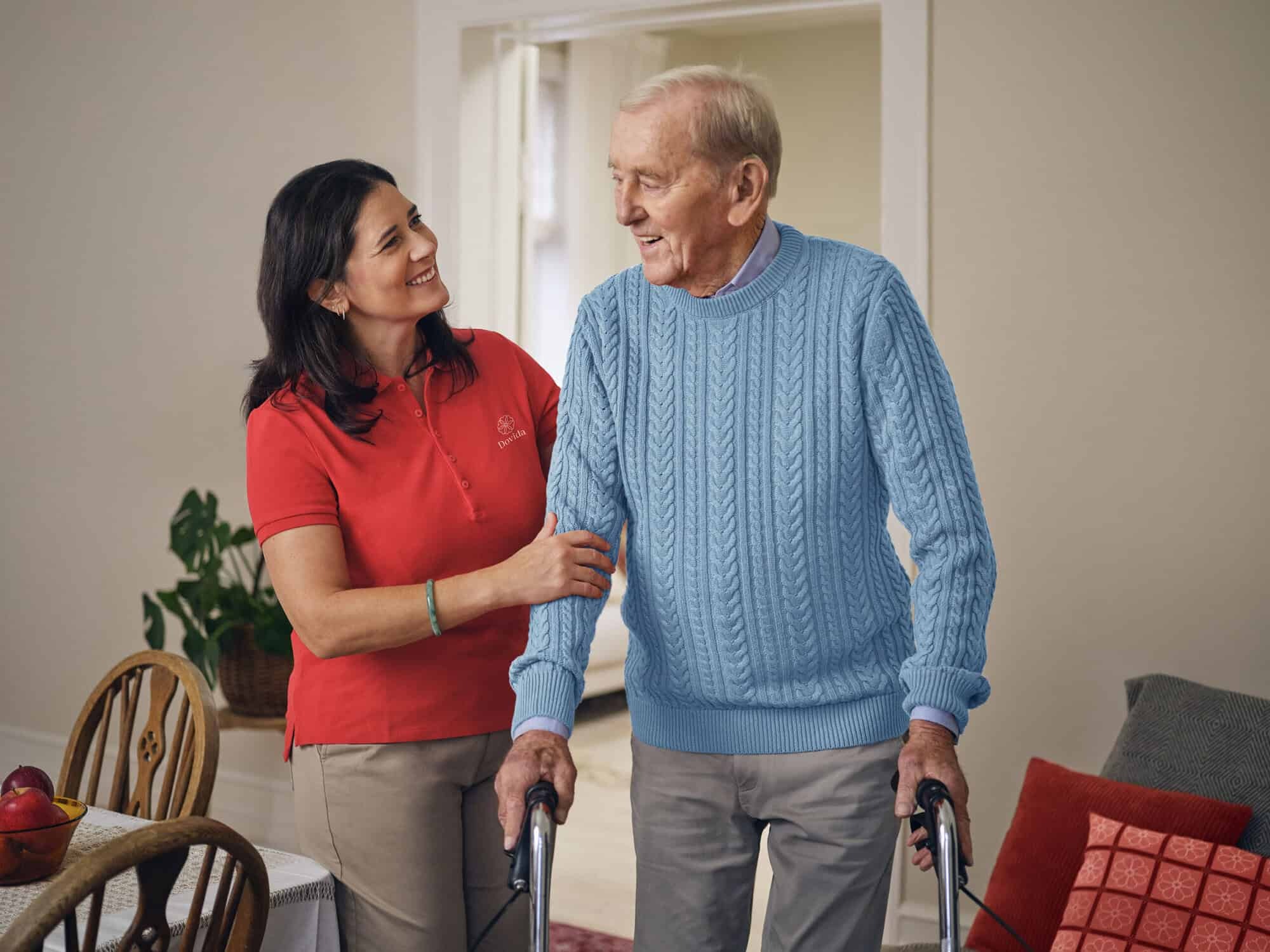 image of caretaker and elderly man